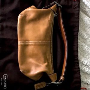 Coach leather handbag.